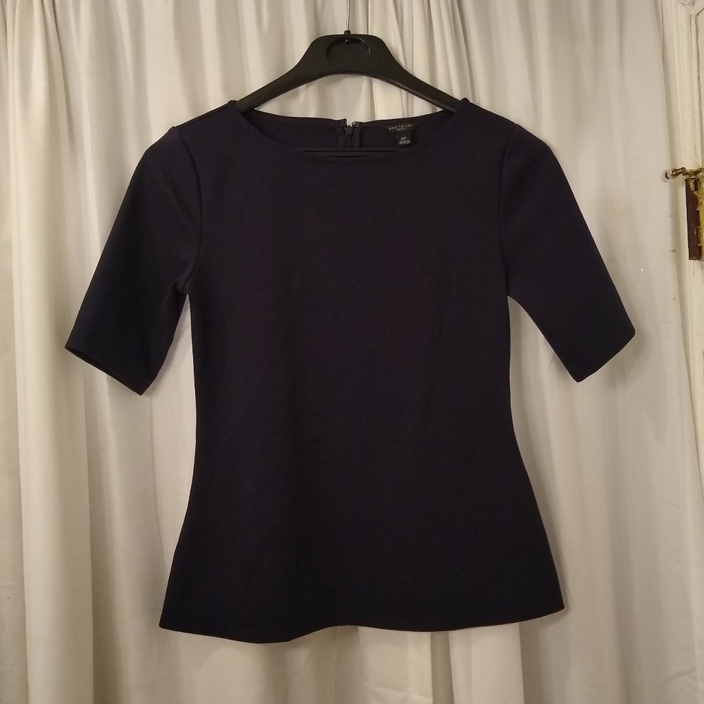 Ann Taylor Peplum Fitted Top